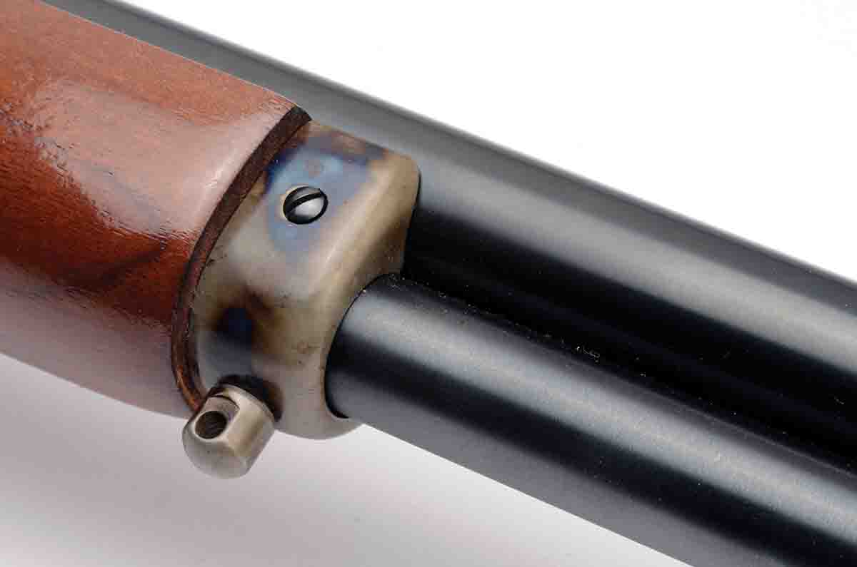 The Model 1895 features a steel forearm cap that is color case hardened to match the receiver.